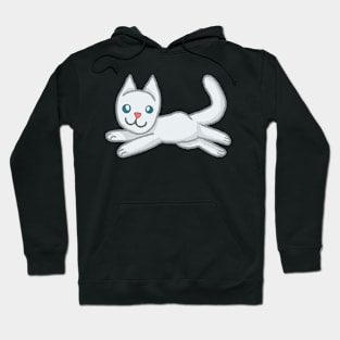 Floppy Cat [White] Hoodie